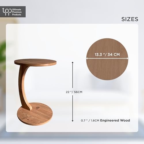 C-Shaped-Round-End-Table-with-Rolling-Wheels-A-Movable-Space-Saving-Side-Table-Perfect-for-Sofas-Living-Rooms-Bedside-Areas-and-Optimizing-Small-Living-Spaces-Brown-0-0