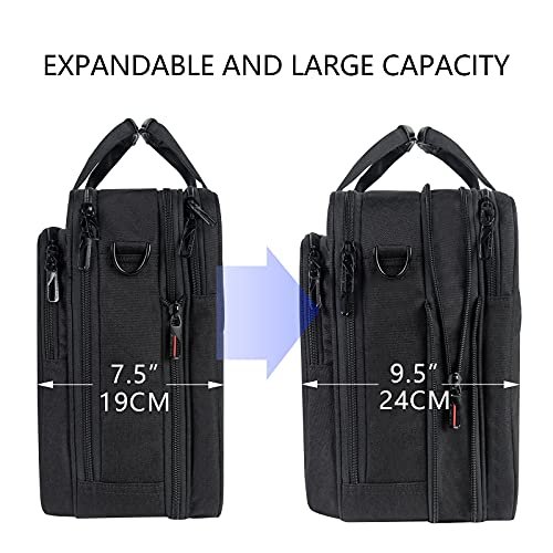 VANKEAN-Laptop-Briefcase-Premium-Laptop-Case-Fits-Up-to-173-Inch-Business-Shoulder-Bag-Laptop-Expandable-Water-Repellent-Messenger-Bag-for-MenWomen-Computer-Bag-for-TravelBusinessBlack-0-1