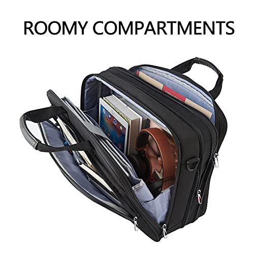 VANKEAN-Laptop-Briefcase-Premium-Laptop-Case-Fits-Up-to-173-Inch-Business-Shoulder-Bag-Laptop-Expandable-Water-Repellent-Messenger-Bag-for-MenWomen-Computer-Bag-for-TravelBusinessBlack-0-2